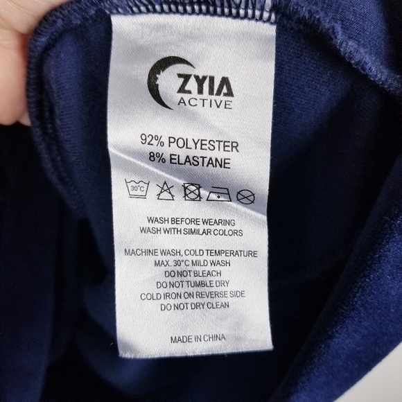 Zyia Active Velour Navy Blue Sweatshirt XL - Picture 3 of 6